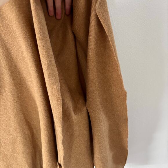 Banana Republic Oversized Knit Poncho Sweater Camel Quarter Zip Pre-Loved - Picture 2 of 12